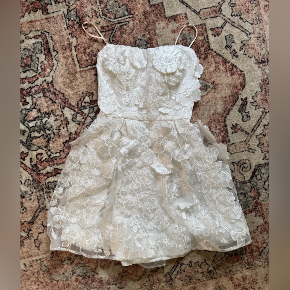 White Floral Lace Dress